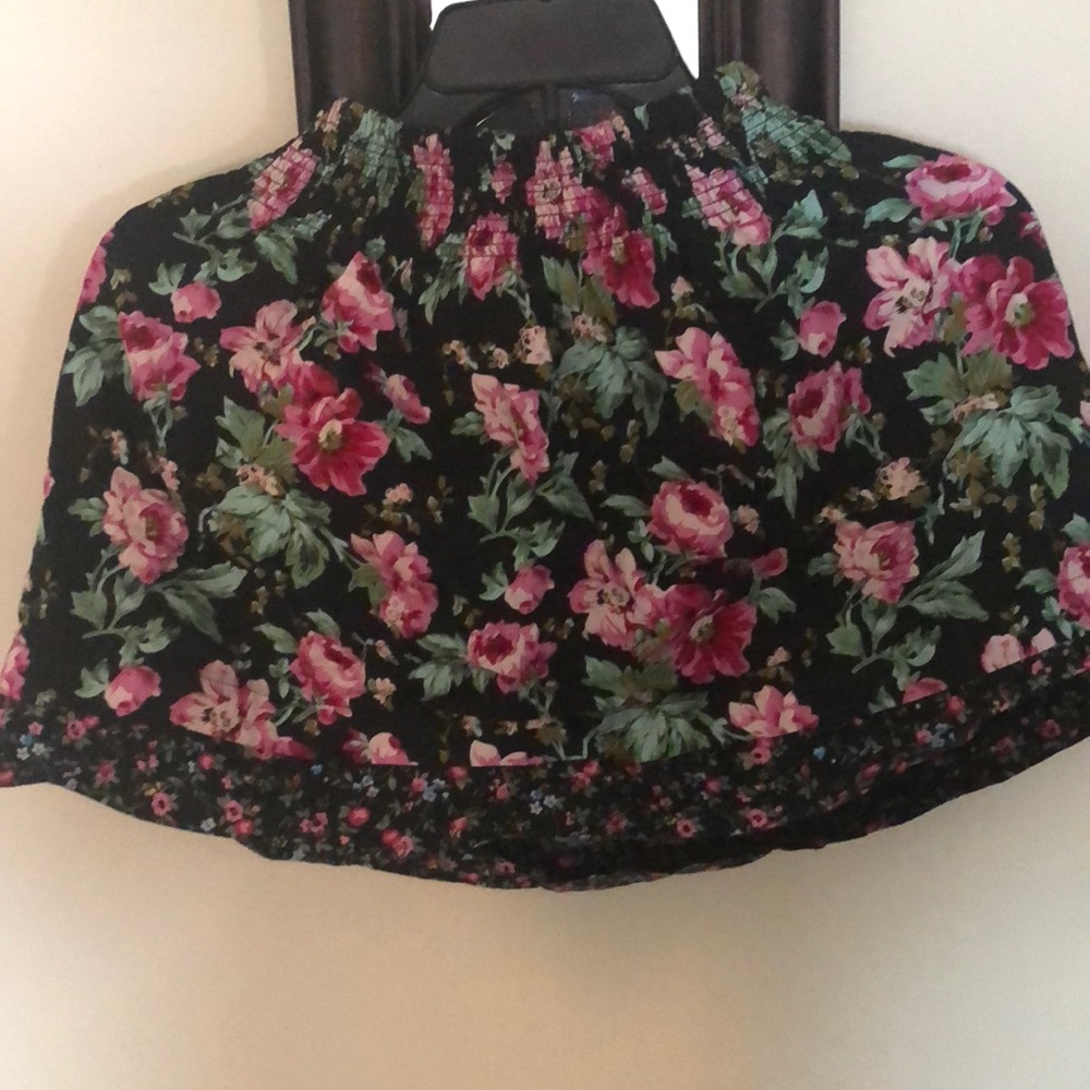 Flower print skirt